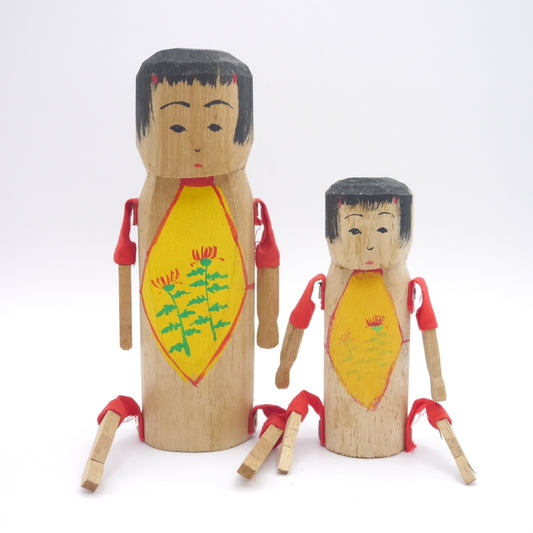 Vintage Wooden Doll Kokeshi Folk Craft Okinjo-Ningyo