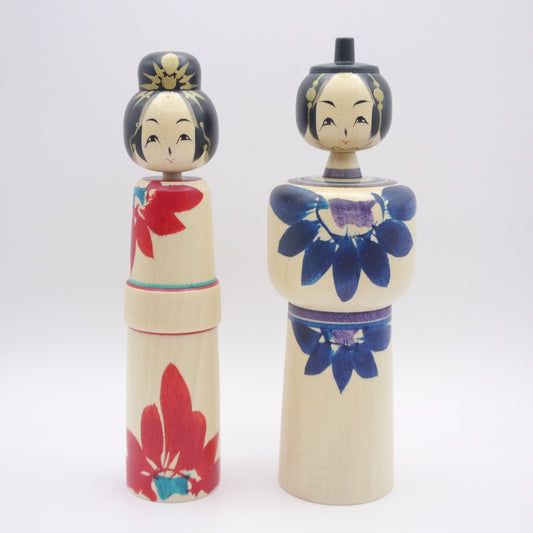 Kokeshi doll by Yasuhiro Sato Hina Set of 2