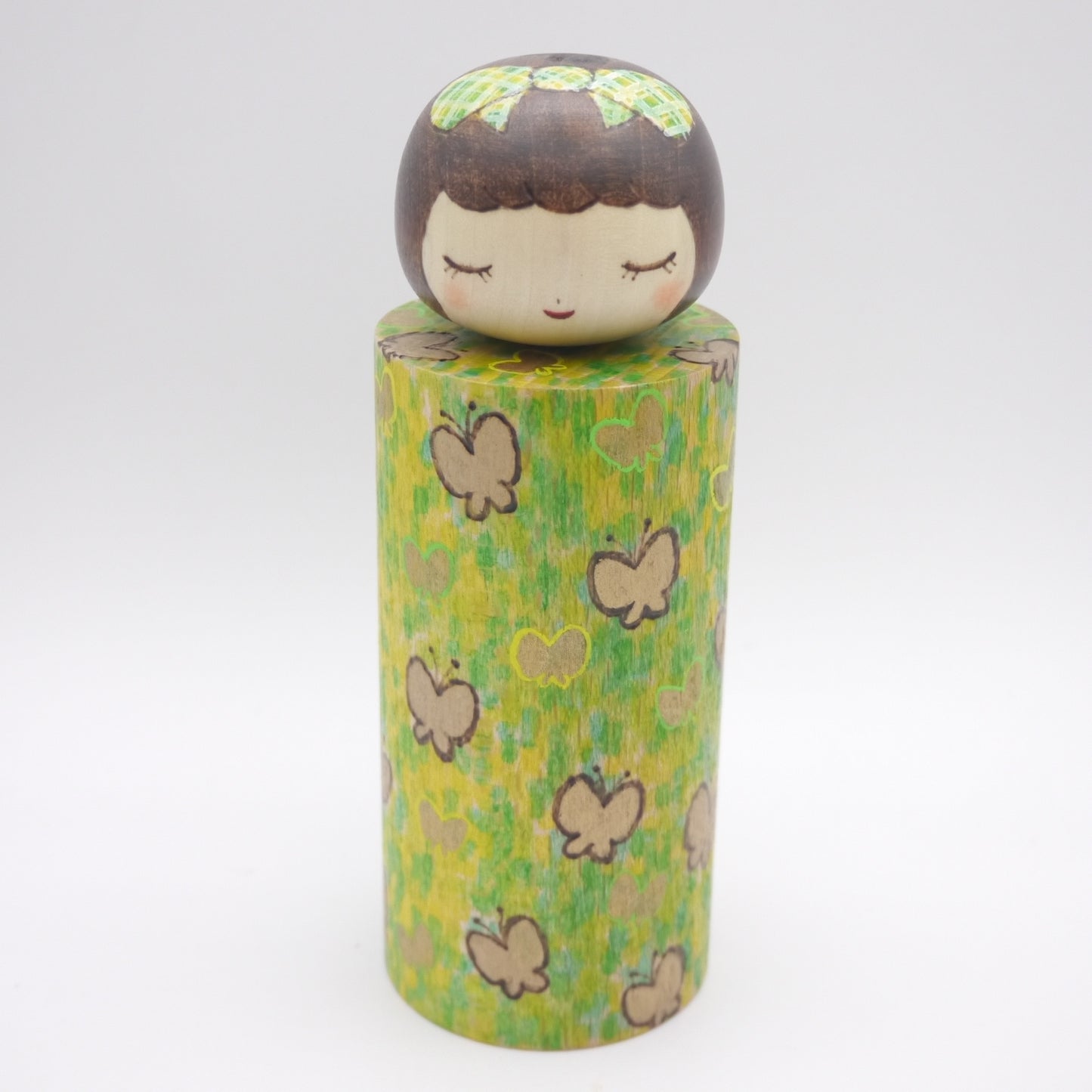 Kokeshi doll by Chiya Tomidokoro "春の野"