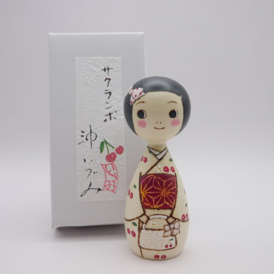 31 Kokeshi doll by Izumi Oki "サクランボ"