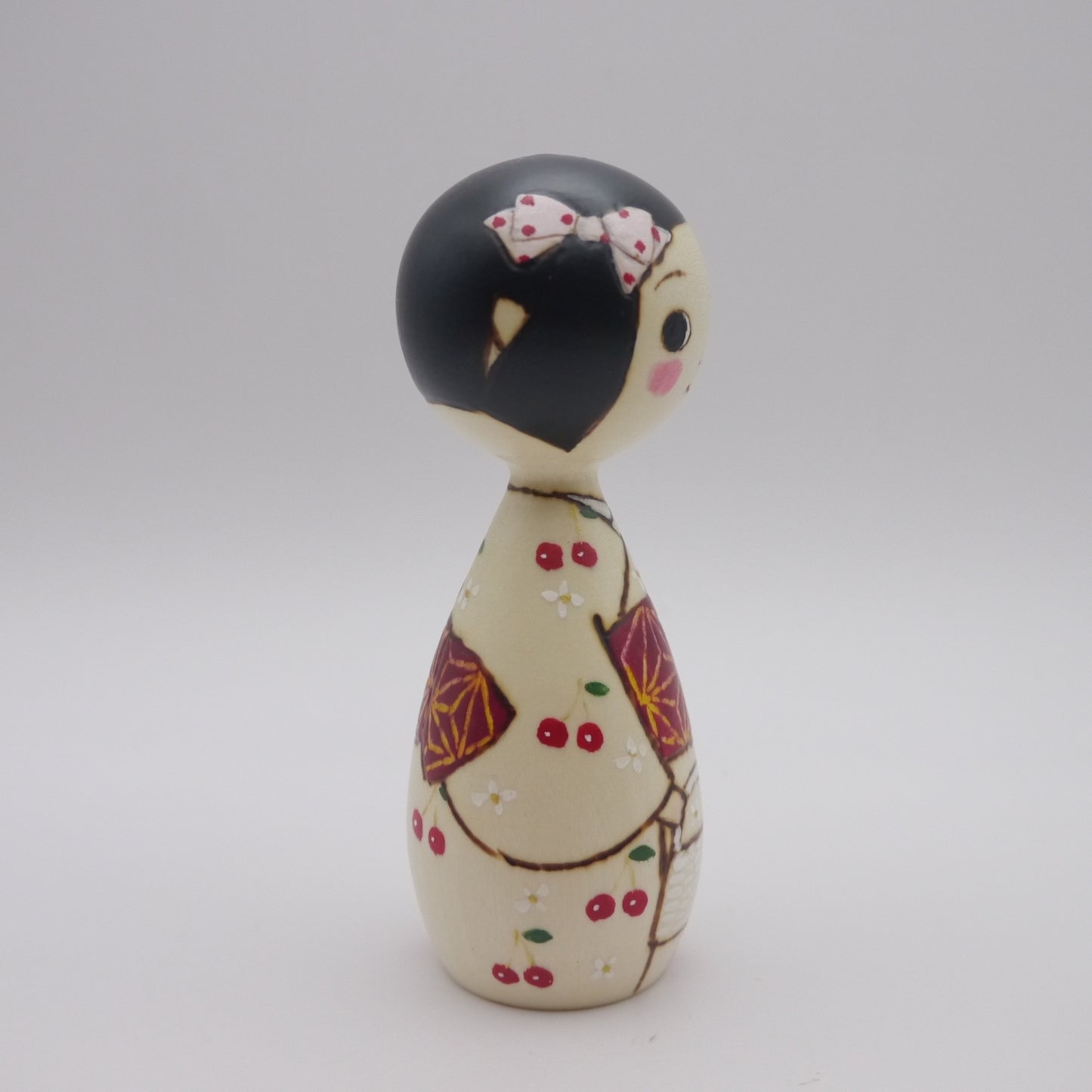 31 Kokeshi doll by Izumi Oki "サクランボ"