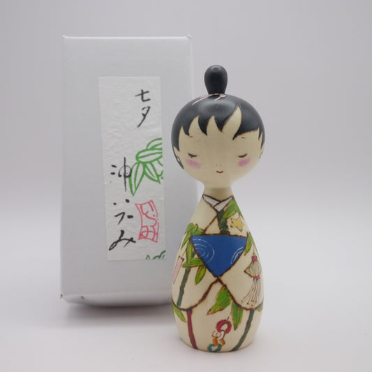 37 Kokeshi doll by Izumi Oki "七夕"