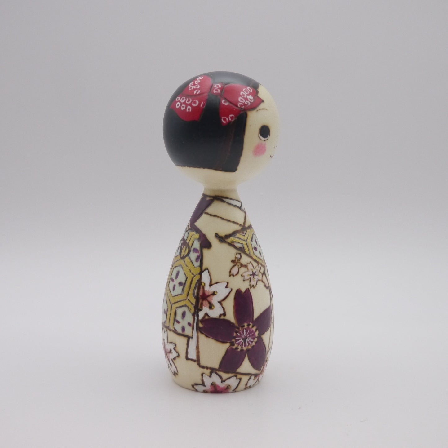 38 Kokeshi doll by Izumi Oki "桜子"
