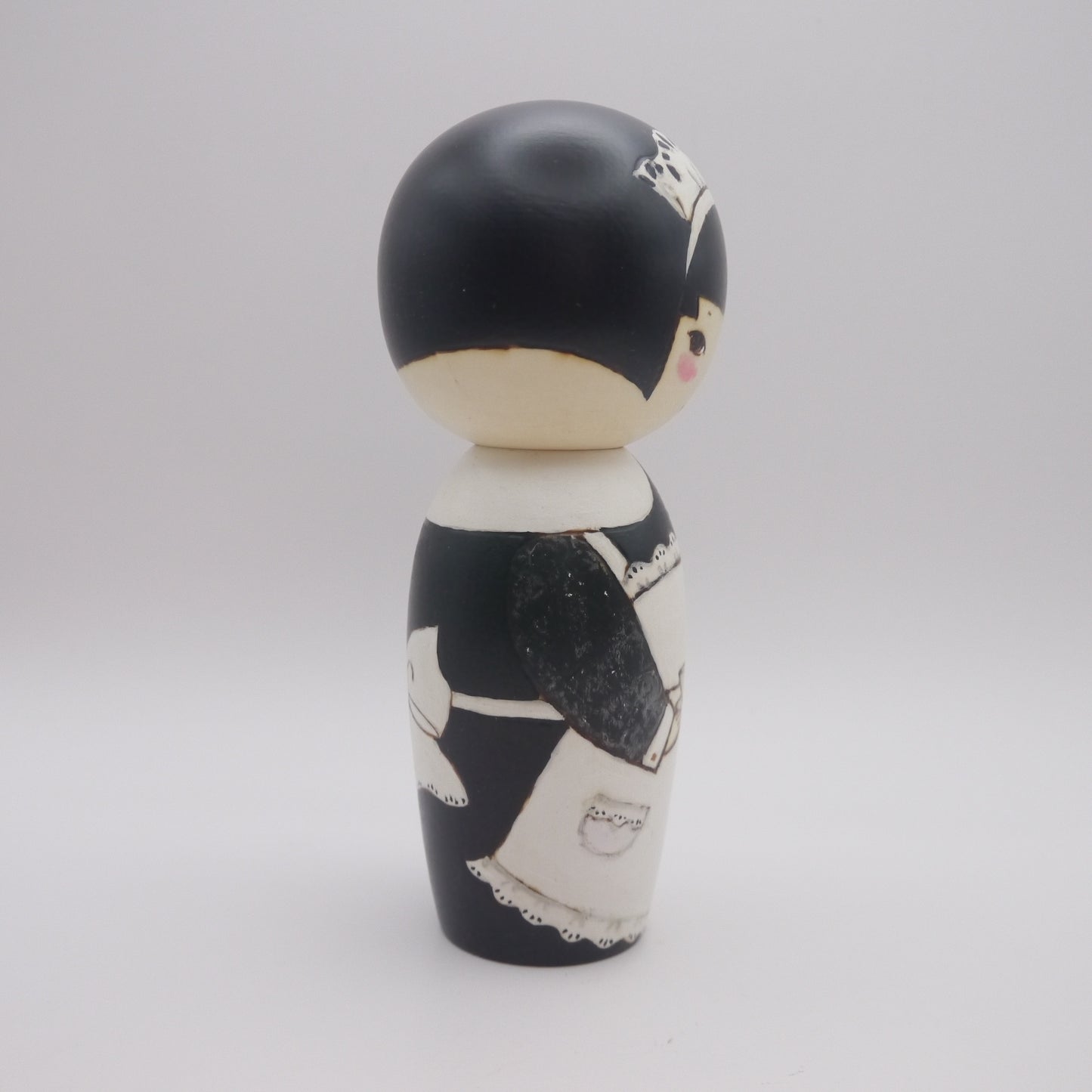 56 Kokeshi doll by Izumi Oki "Cafe"