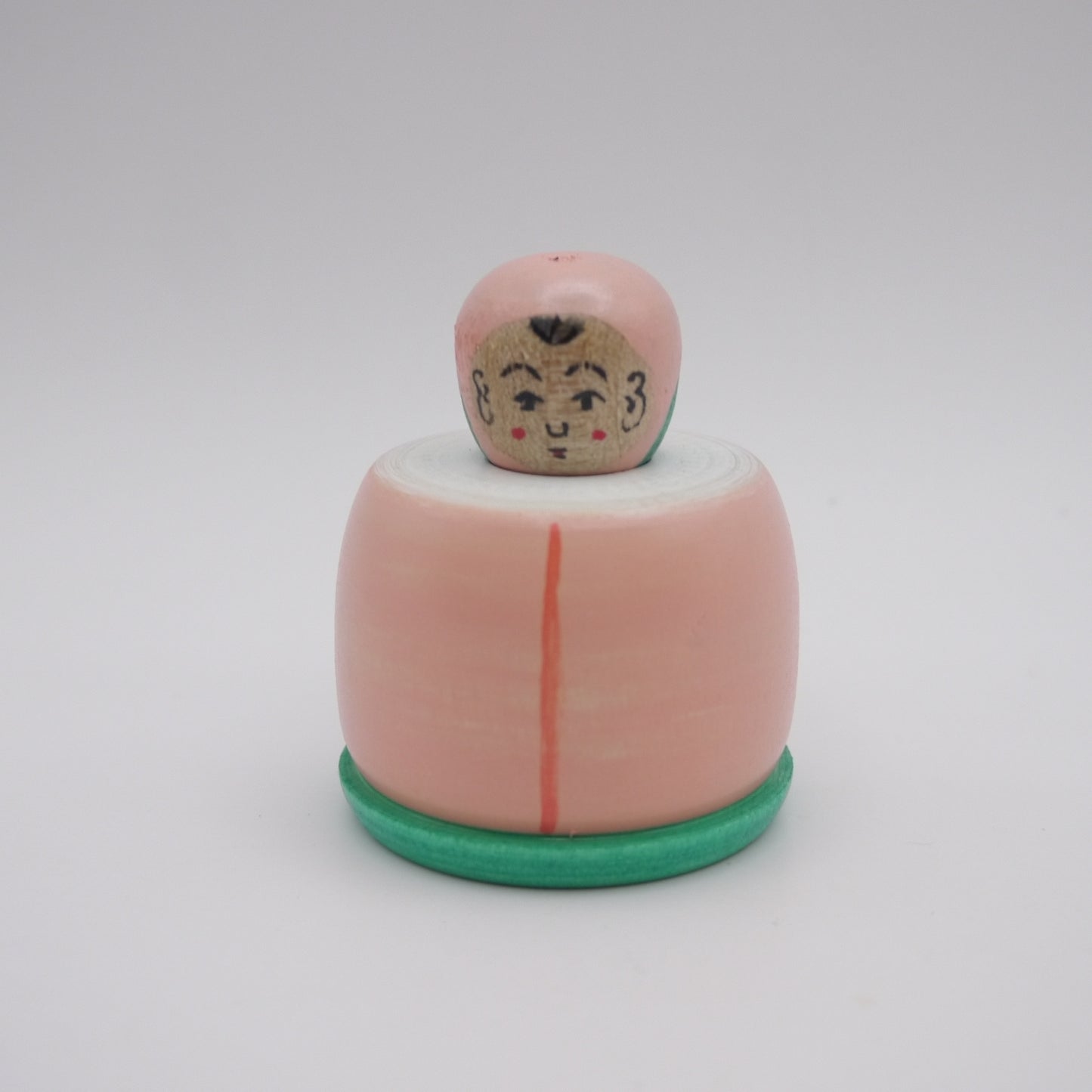 117 Kokeshi doll by Toshihiko Nishiyama Peach