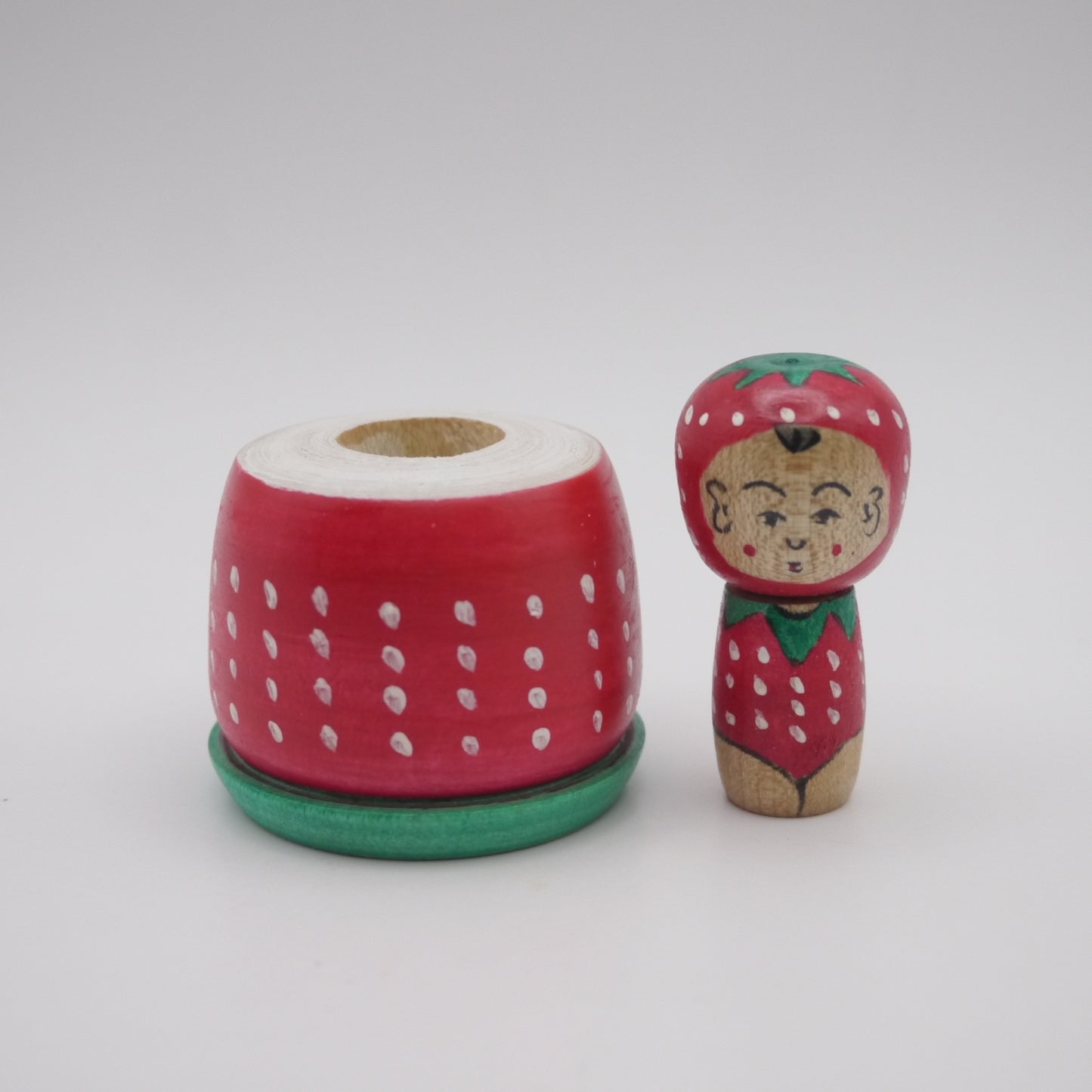 160 Kokeshi doll by Toshihiko Nishiyama Strawberry