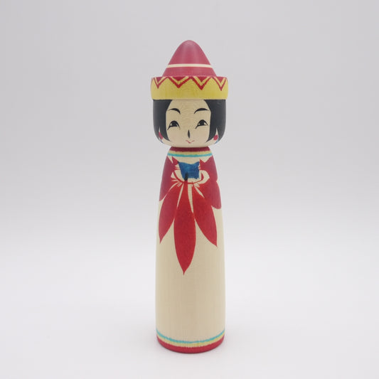 172 Kokeshi doll by Yasuhiro Sato Mexico style