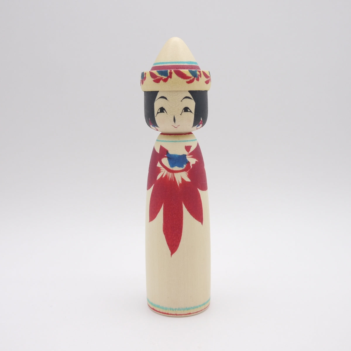 173 Kokeshi doll by Yasuhiro Sato Mexico style
