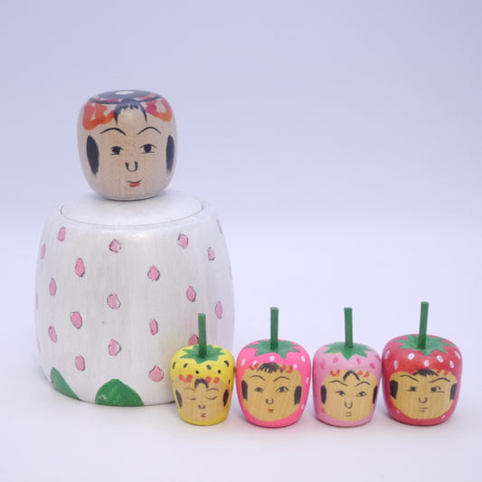 Kokeshi doll by Toshihiko Nishiyama Strawberry