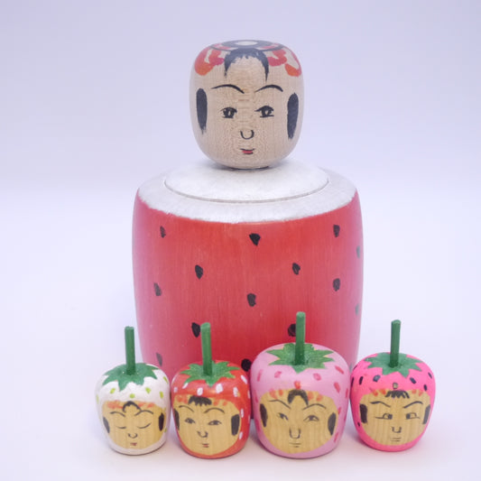 Kokeshi doll by Toshihiko Nishiyama Strawberry