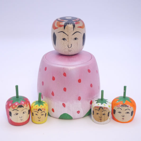 Kokeshi doll by Toshihiko Nishiyama Strawberry